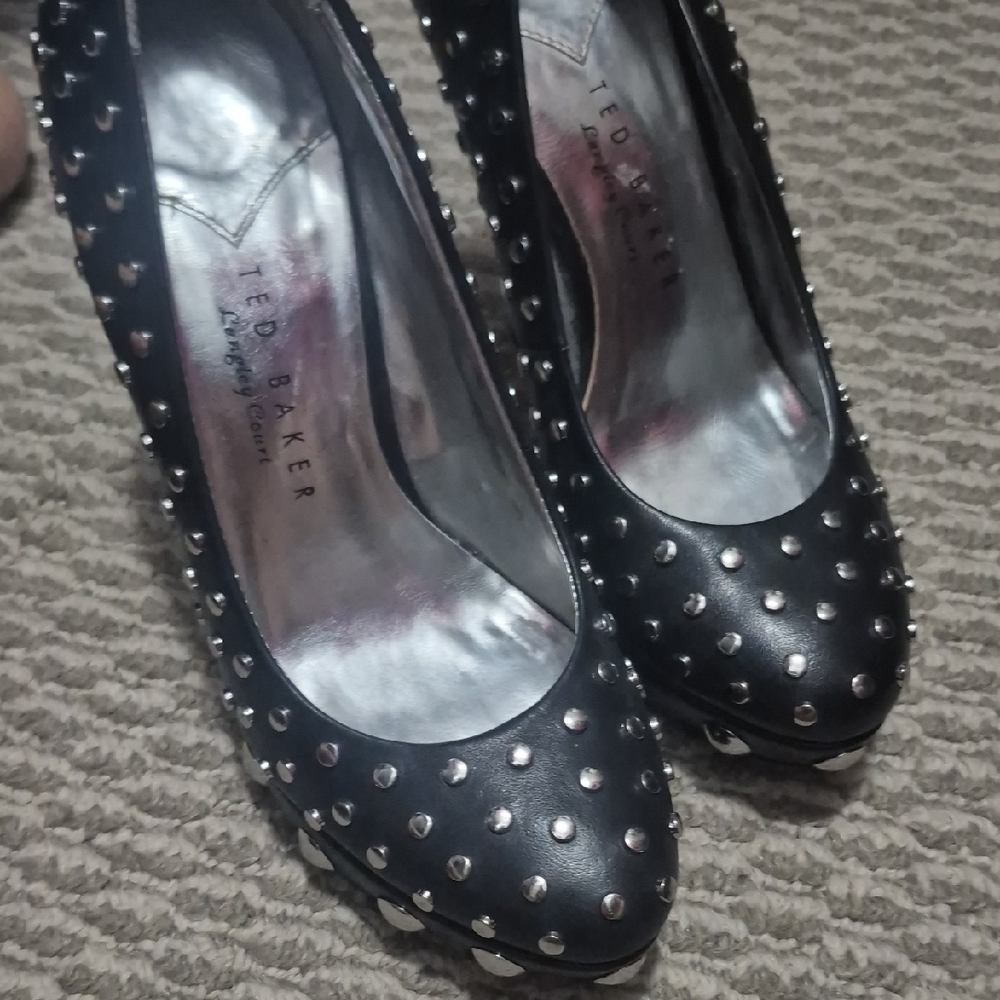 Ted Baker Black Studded Heels